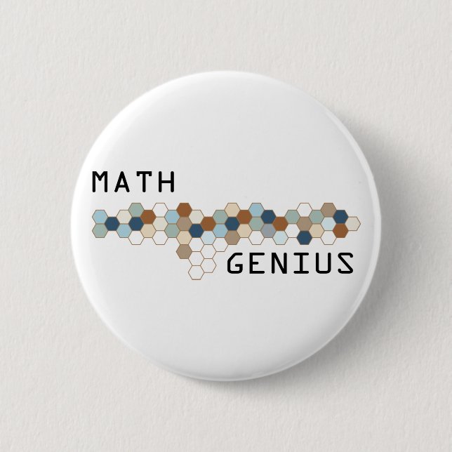 Math Genius 6 Cm Round Badge (Front)