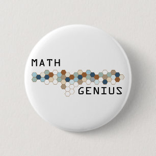 Math Genius 6 Cm Round Badge