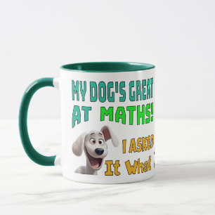 Math Genius ,Fun, Humorous Dad Joke Cartoon Meme Mug