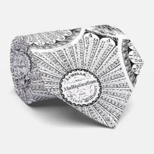 Math Genius Steampunk Multiplication Table Tie