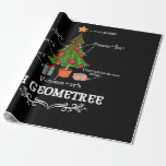 Math Geometry Christmas Tree Geometree Teacher Wrapping Paper<br><div class="desc">Funny Math Geometry Christmas Tree Geometree Teacher</div>