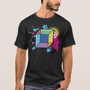 Math Geometry Geometric Cube Isometric 2d gallop g T-Shirt