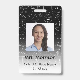 Math Geometry Teacher ID Badge