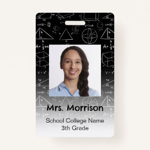 Math Geometry Teacher ID Badge