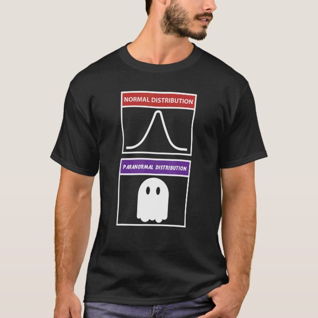 Math Ghost Normal Paranormal Distribution Geometry T-Shirt (Front)
