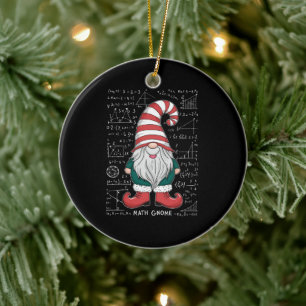 Math Gnome Family Matching Group Christmas Party  Ceramic Ornament