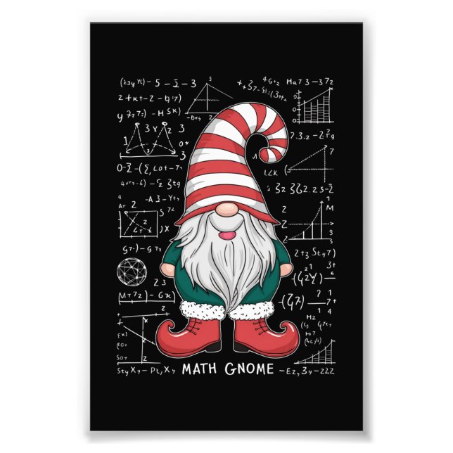 Math Gnome Family Matching Group Christmas Party  Photo Print (Front)