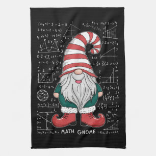 Math Gnome Family Matching Group Christmas Party  Tea Towel