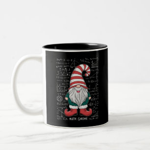 Math Gnome Family Matching Group Christmas Party Two-Tone Coffee Mug