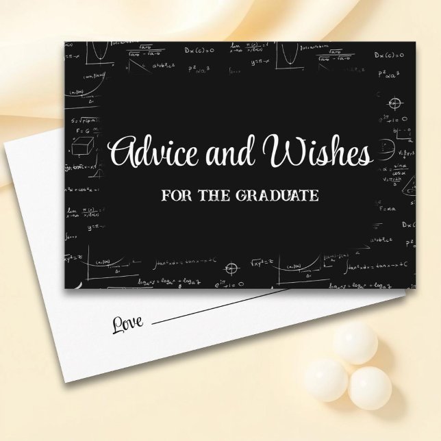 Math Graduation Party Advice for Graduate Enclosure Card (Creator Uploaded)