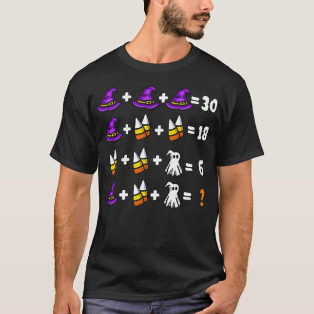 Math Halloween dab unicorn  T-Shirt (Front)