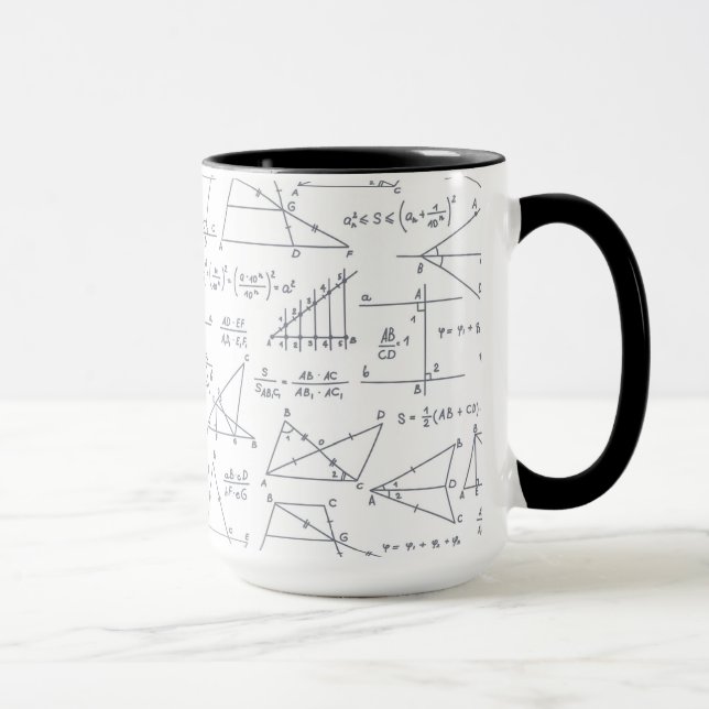 Math Hand Written Calculations Illustrations  Mug (Right)
