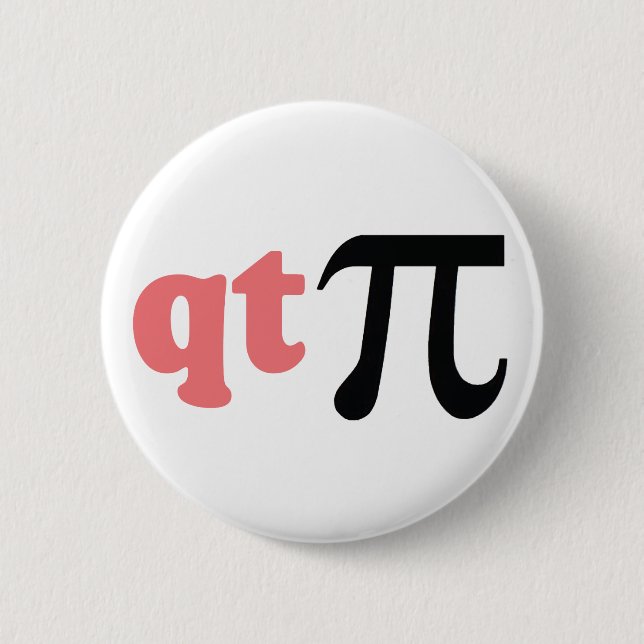Math Humour - Cute Tee Pi 6 Cm Round Badge (Front)