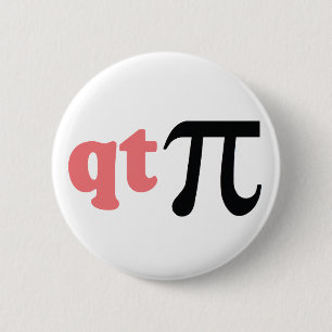 Math Humour - Cute Tee Pi 6 Cm Round Badge