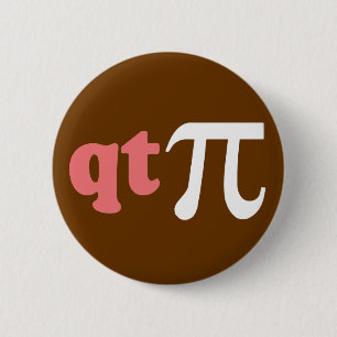 Math Humour - Cute Tee Pi 6 Cm Round Badge
