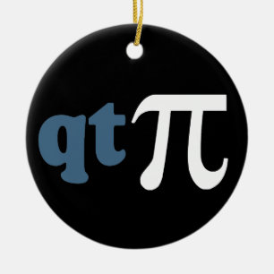 Math Humour - Cute Tee Pi Ceramic Tree Decoration