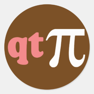 Math Humour - Cute Tee Pi Classic Round Sticker
