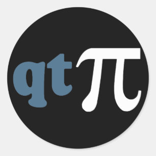 Math Humour - Cute Tee Pi Classic Round Sticker
