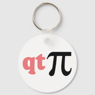 Math Humour - Cute Tee Pi Key Ring