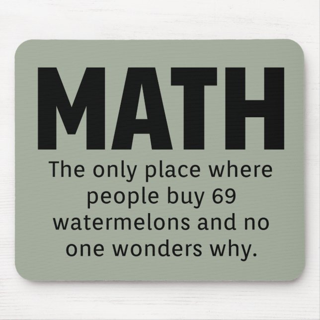 Math Humour Mouse Pad (Front)