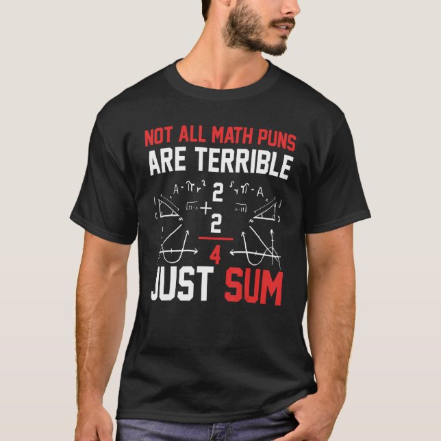 Math Humour Not All Math Jokes Are Terrible Just S T-Shirt (Front)