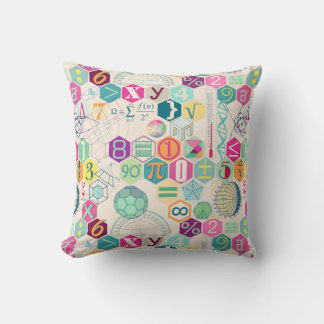 Math in color (pink) cushion