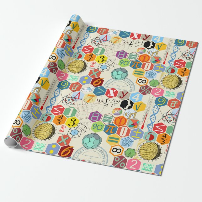 math in color wrapping paper (Unrolled)