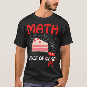 Math Is a Piece of Pi – Funny Math Cake Pun T-Shirt