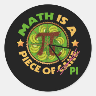 Math Is A Piece Of Pi Happy Pi day 2019s Classic Round Sticker