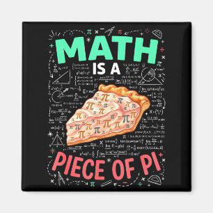Math Is A Piece Of Pie - Pi Day & Math Lover T Magnet