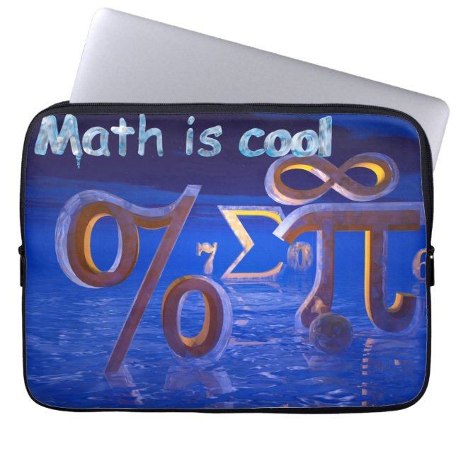 Math is Cool Laptop Sleeve (Front)