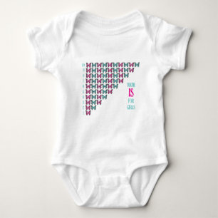 Math Is For Girls, I Love Math, Inspirational Baby Bodysuit