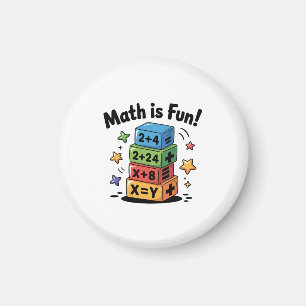 Math is fun stickers magnet