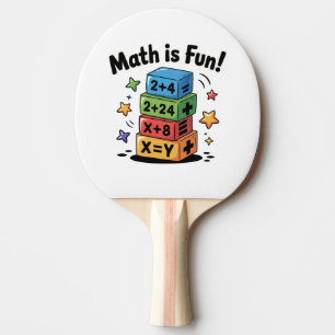 Math is fun stickers ping pong paddle