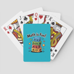 Math is fun stickers playing cards