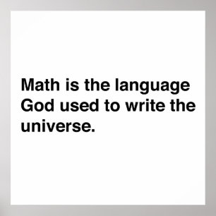 Math is Gods Language Poster