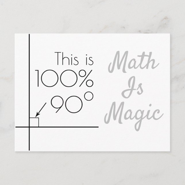 Math Is Magic funny customisable Postcard (Front)