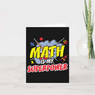 Math Is My Superpower Funny Teaching Pi Day Teache Card