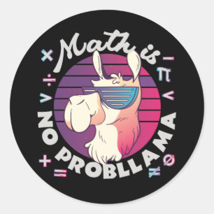 Math Is No ProbLlama Square Sticker