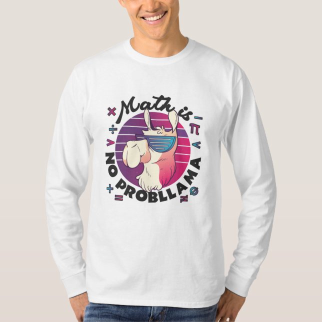 Math Is No ProbLlama T-Shirt (Front)