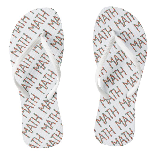Math Jigsaw Thongs (Footbed)