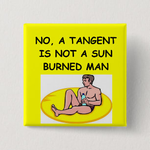 math joke 15 cm square badge