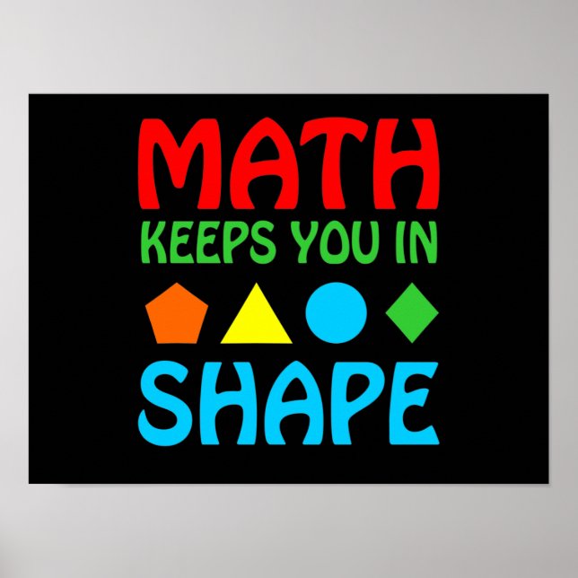 Math Keeps In Space Mathematic Maths Teacher Poster (Front)