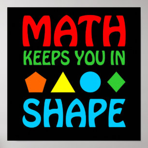 Math Keeps In Space Mathematic Maths Teacher Poster