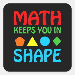 Math Keeps In Space Mathematic Maths Teacher Square Sticker