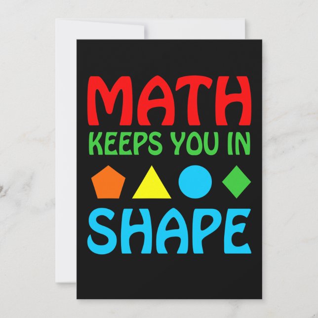 Math Keeps In Space Mathematic Maths Teacher Thank You Card (Front)