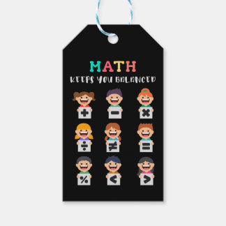 Math keeps you balanced gift tags