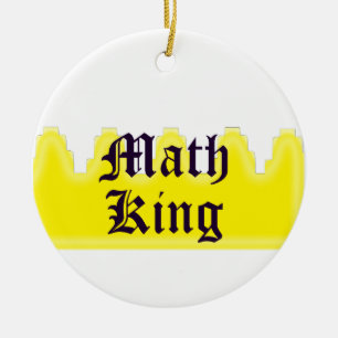 Math King Ceramic Tree Decoration