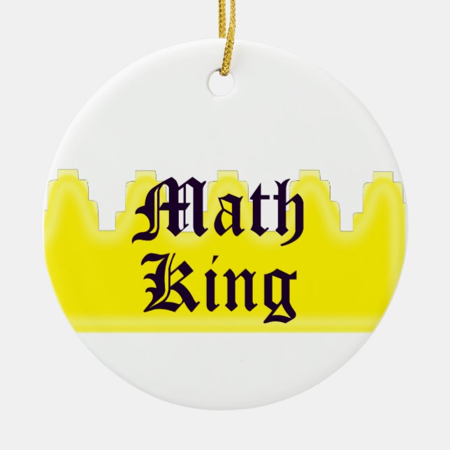 Math King Ceramic Tree Decoration (Front)