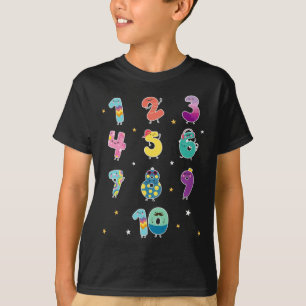 Math Learning Cute Numbers Prek Mathematics T-Shirt